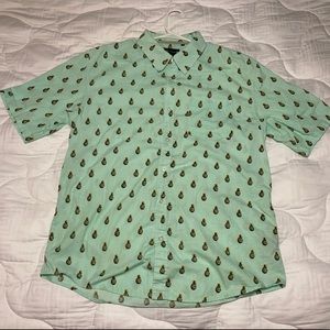 Pineapple short sleeve button down